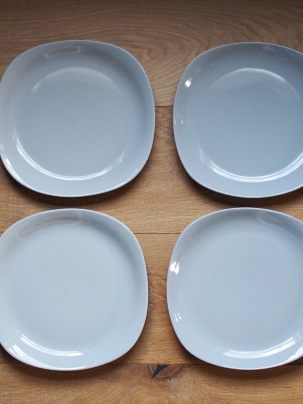 Set of Four Stoneware Plates, Sturdy